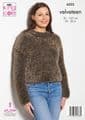 King Cole Velveteen Knitting Patern - Sweaters 6322