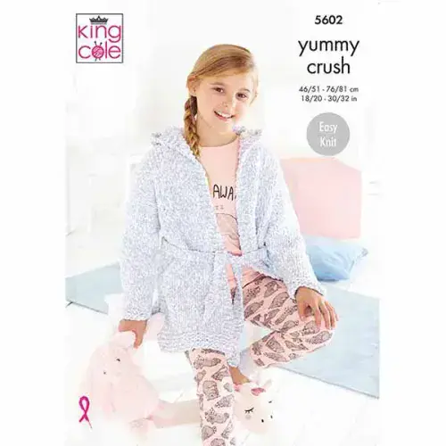 King Cole Yummy Crush Knitting Pattern - Dressing Gowns 5602