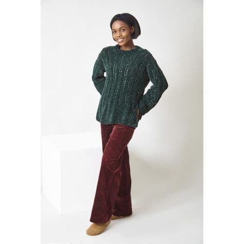 King Cole Yummy Tweed Knitting Pattern - Sweater & Cardigan 6314