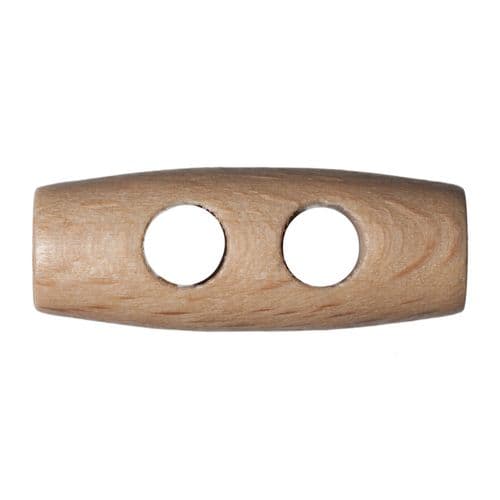 Large Toggle: Wooden: 2-Hole: 25mm