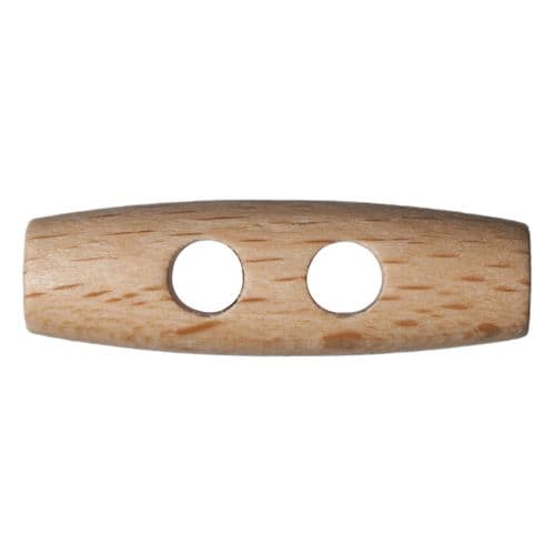 Large Toggle: Wooden: 2-Hole: 40mm
