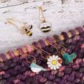 Milward 5 Metal Charm Stitch Markers - Bee Happy