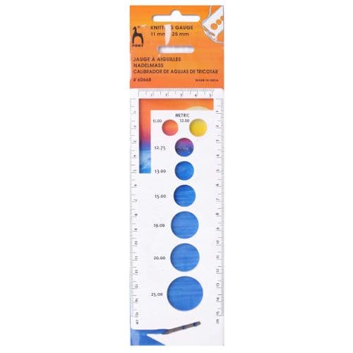 Pony Knitting Gauge - 11mm-25mm