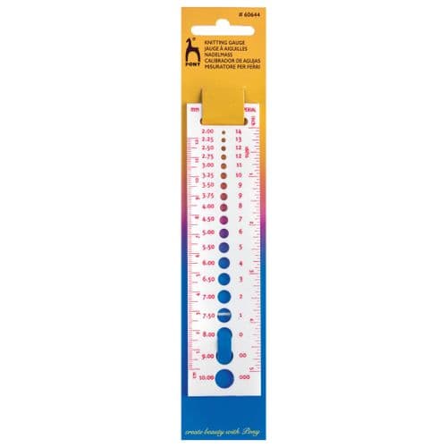 Pony Knitting Gauge 2mm - 10mm (Small)