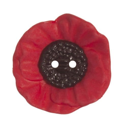 Poppy Button: 2 Hole: 28mm