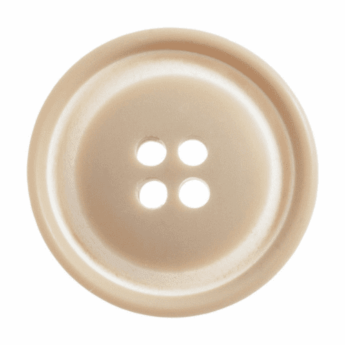 Raised Rim Button - 23mm - Beige