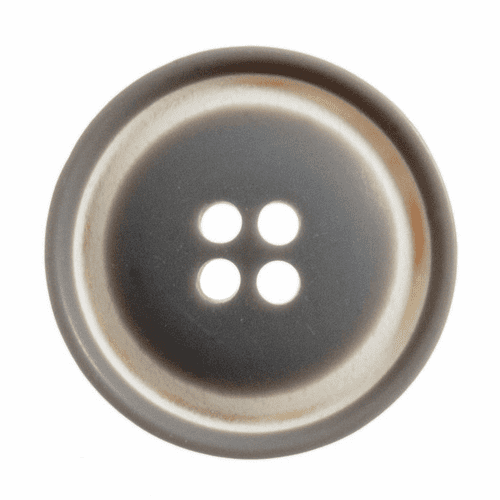 Raised Rim Button - 23mm - Grey