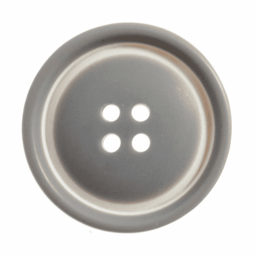 Raised Rim Button - 28mm - Grey