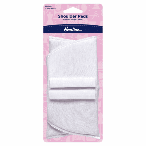 Shoulder Pads - Standard Set-In - Medium - White