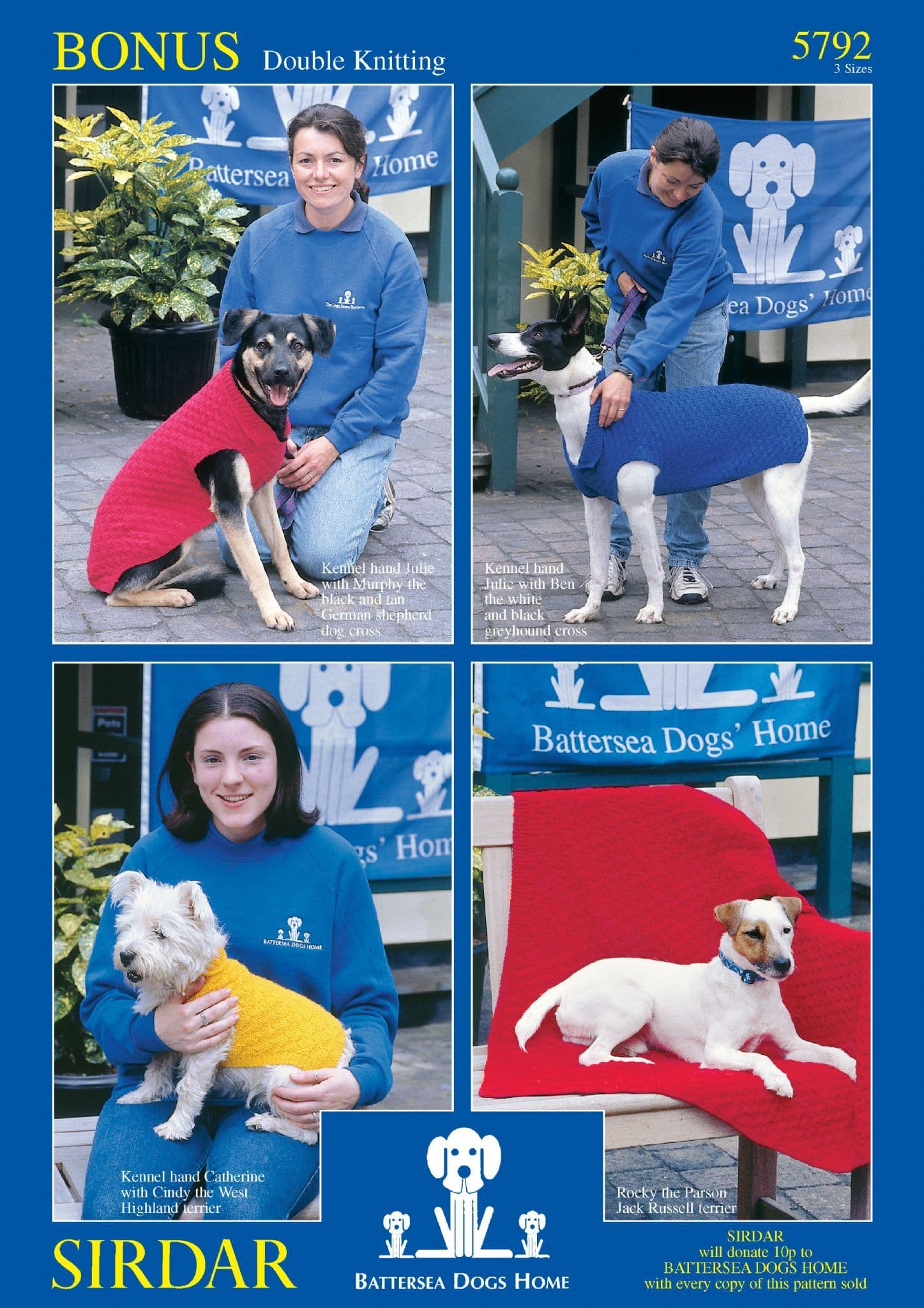 Sirdar Bonus DK Knitting Pattern - Dog Coats and Blanket 5792
