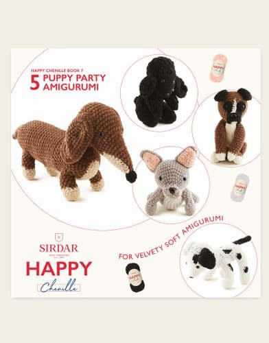 Sirdar Happy Chenille Puppy Party Book 7