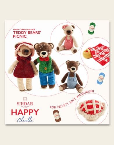Sirdar Happy Chenille Teddy Bears Picnic Book 8