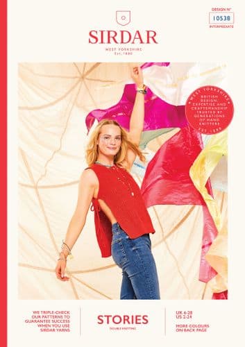 Sirdar Stories DK Knitting Pattern - Top 10538