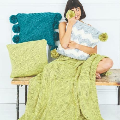 Stylecraft Blanket & Cushion Pattern Knitted in Special XL Super Chunky 9789