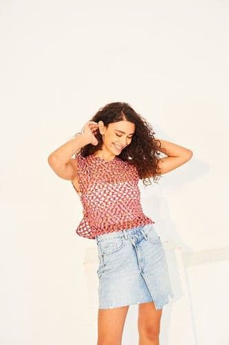 Stylecraft Colour Burst DK  Crochet Pattern - Sweater & Tank 10134