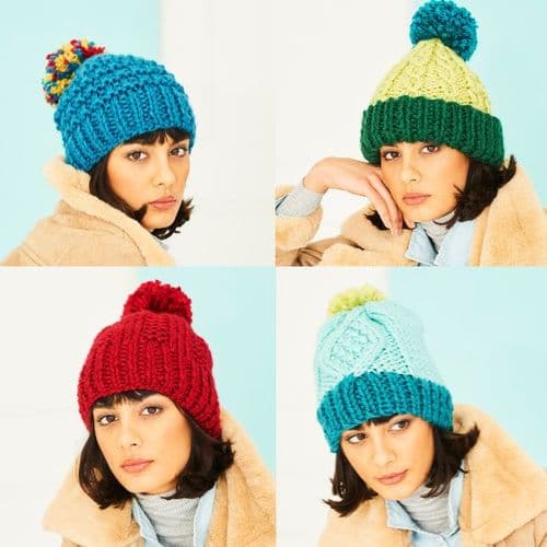 Stylecraft Hats Pattern Knitted in Special XL Super Chunky 9790