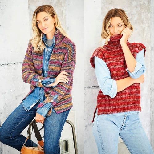 Stylecraft Jacket & Tunic Pattern Knitted in Amor Aran 9799