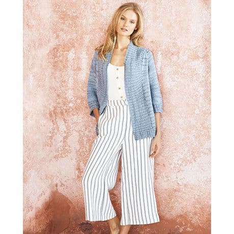 Stylecraft Ladies Cardigan and Jumper Pattern Knitted in Moonbeam DK 9624
