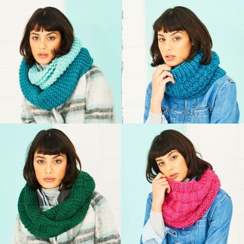 Stylecraft Snoods Pattern Knitted in Special XL Super Chunky 9791
