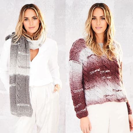 Stylecraft Sweater & Scarf Pattern Knitted in Cosy Chunky 9565