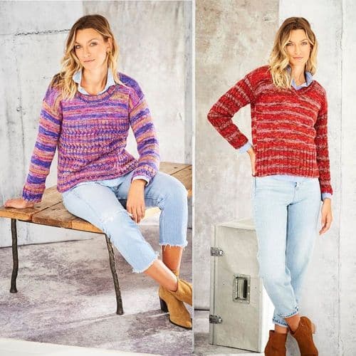 Stylecraft Sweaters Pattern Knitted in Amor Aran 9801