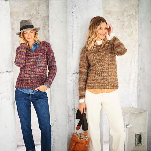 Stylecraft Sweaters Pattern Knitted in Amor Aran 9802