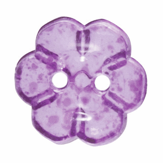 Transparent Flower Button - 12mm - 6 Colours