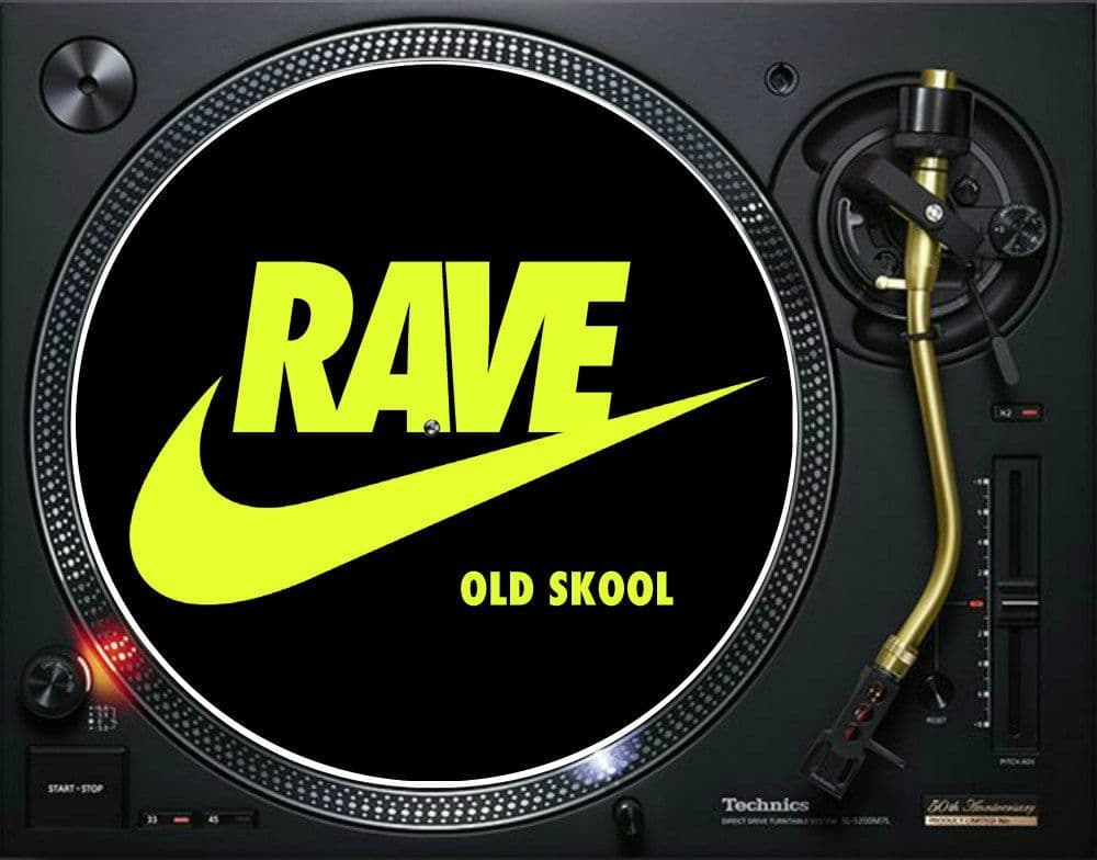 Rave Logo Black Slipmat