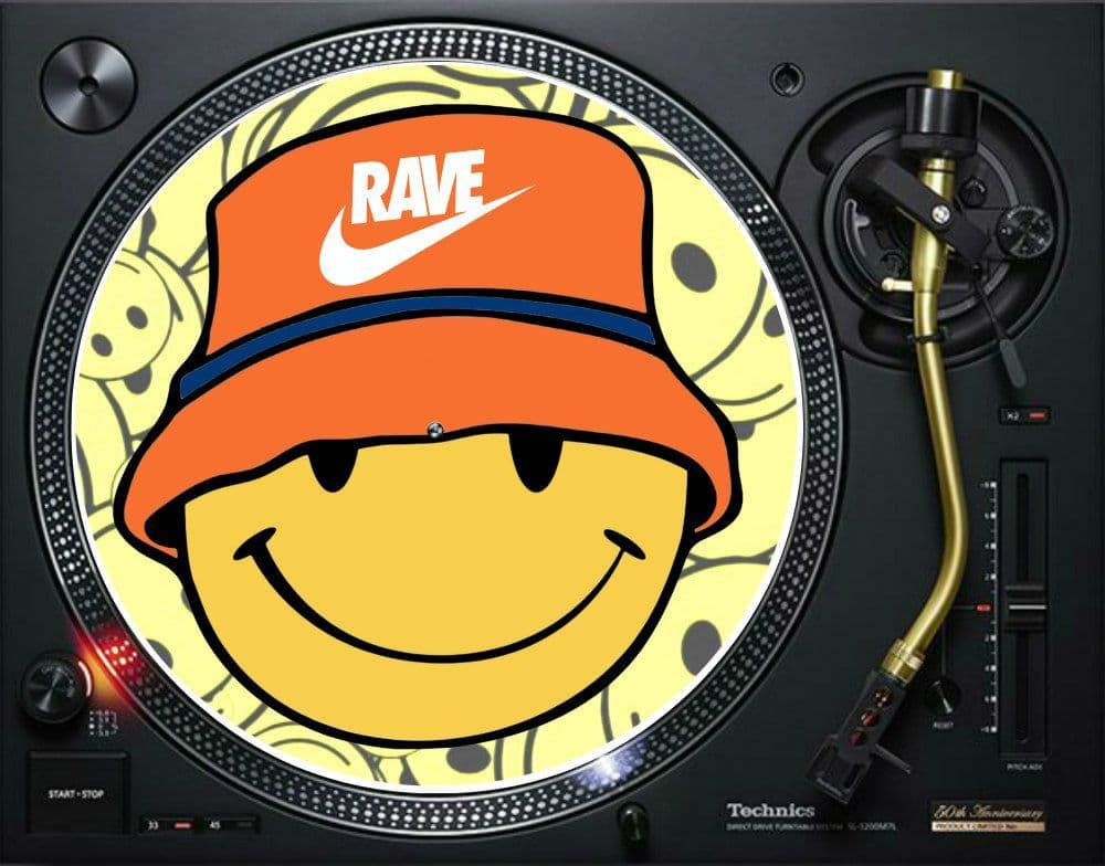 808 Rave Smiley Face Rave Logo Smiley Slipmat
