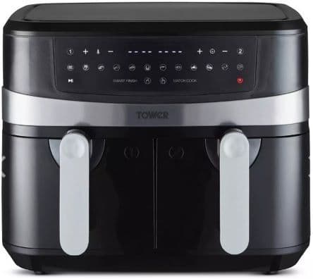 9 Litre Vortx Dual Basket Air Fryer by TOWER T17088