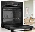 BOSCH Series 4 Electric Built-In Single Multifunction Oven with Steam Function Black HQA534BB3B
