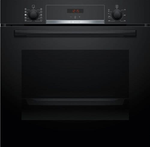 BOSCH Series 4 Electric Built-In Single Multifunction Oven with Steam Function Black HQA534BB3B
