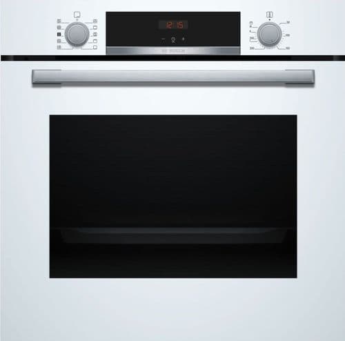 BOSCH Series 4 Electric Built-In Single Multifunction Oven with Steam Function White HQA534BW3B