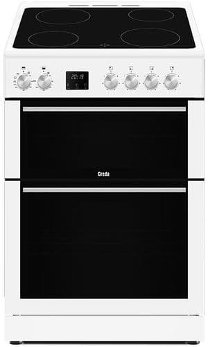 CREDA 60cm Freestanding Electric Cooker with Double Oven White C60CDOW *3 YEAR WARRANTY