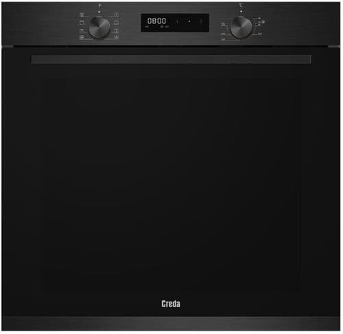 CREDA Built-In Electric 80L Multifunction Fan Oven Dark St. Steel C80BISMFBX