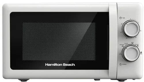 HAMILTON BEACH 20L Manual Microwave White with St. Steel Cavity HBMX79SSW