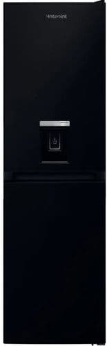 HOTPOINT 183cm Freestanding Frost Free Fridge Freezer with Water Dispenser Black HBNF55181BAQUA