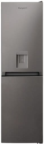 HOTPOINT 183cm Freestanding Frost Free Fridge Freezer with Water Dispenser Silver HBNF55181SAQUA