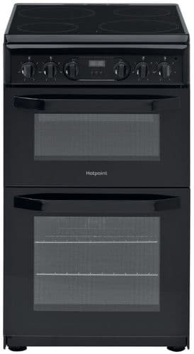 HOTPOINT 50cm Electric Cooker with Double Oven Black HD5V93CCB/UK