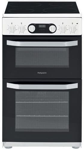 HOTPOINT 50cm Electric Cooker with Double Oven White HD5V93CCW/UK