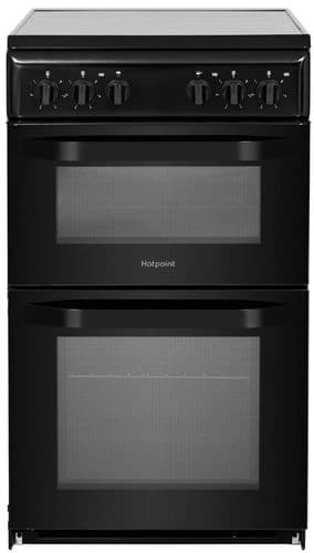 HOTPOINT 50cm Electric Cooker with Twin Cavity Black HD5V92KCB/UK