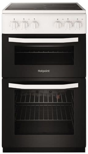HOTPOINT 50cm Electric Cooker with Twin Cavity White HD5V92KCW/UK