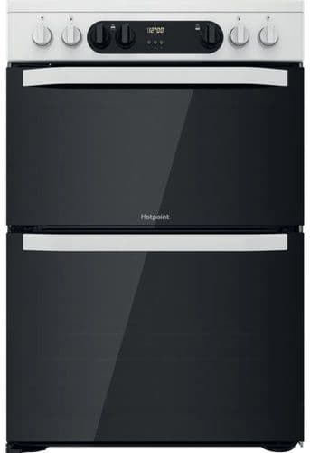 HOTPOINT 60cm Electric Cooker with Double Oven White HDM67V9CMW/UK