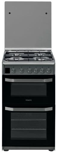 HOTPOINT Freestanding 50cm Gas Cooker with Double Oven Stainless Steel HD5G00CCX