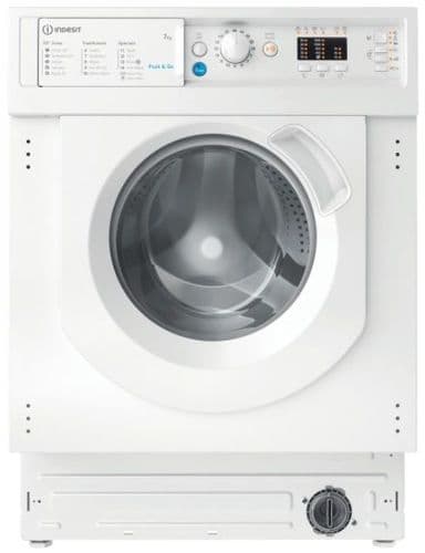INDESIT Integrated Built-In Washing Machine 7kg Load 1200 Spin BIWMIL71252UKN