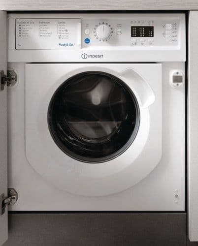 INDESIT Integrated Built-In Washing Machine 9kg Load 1400 Spin BIWMIL91484UK