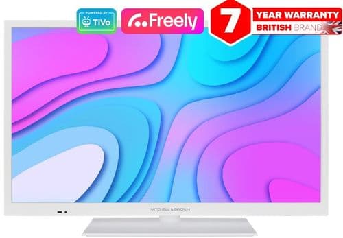 MITCHELL & BROWN 24'' HD Ready Smart Television with Freely powered by Tivo White JB-24W1811