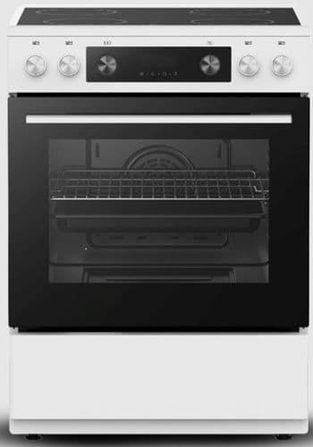 MONTPELLIER 60cm Freestanding Electric Cooker with Single Oven and Ceramic Hob White MDAFCS60CFW