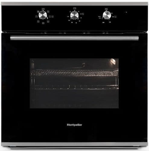 MONTPELLIER Built-In Single Oven with Air Fry Black MAFSO60SS with 2 YEAR WARRANTY