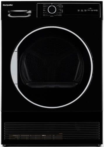 MONTPELLIER Condenser Tumble Dryer 8kg Load with Sensor Dry Black MTDC8SDK